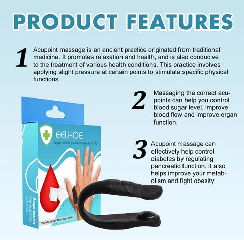 Acupressure Clip for Diabetes – Natural Relief, Easy Use & Drug-Free Therapy!