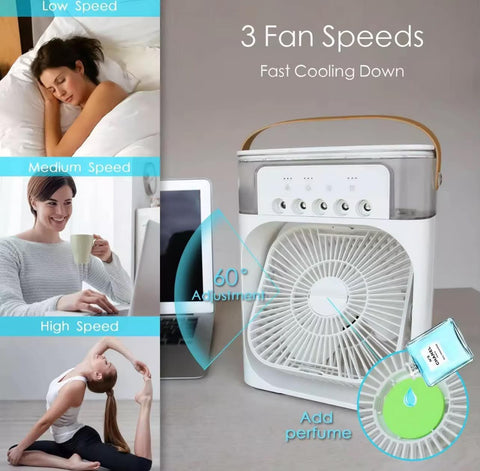 Mini AC Portable Fan – Rechargeable, Cooling Breeze & Ultra Compact